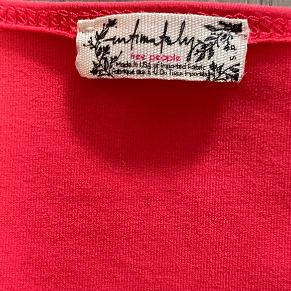 Free People Intimately Square Eyes Red Thong Bodysuit Size Small Square Neckline - Picture 6 of 7